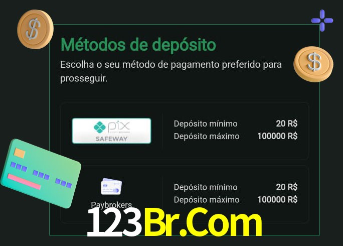 O cassino 123Br.Com oferece uma grande variedade de métodos de pagamento